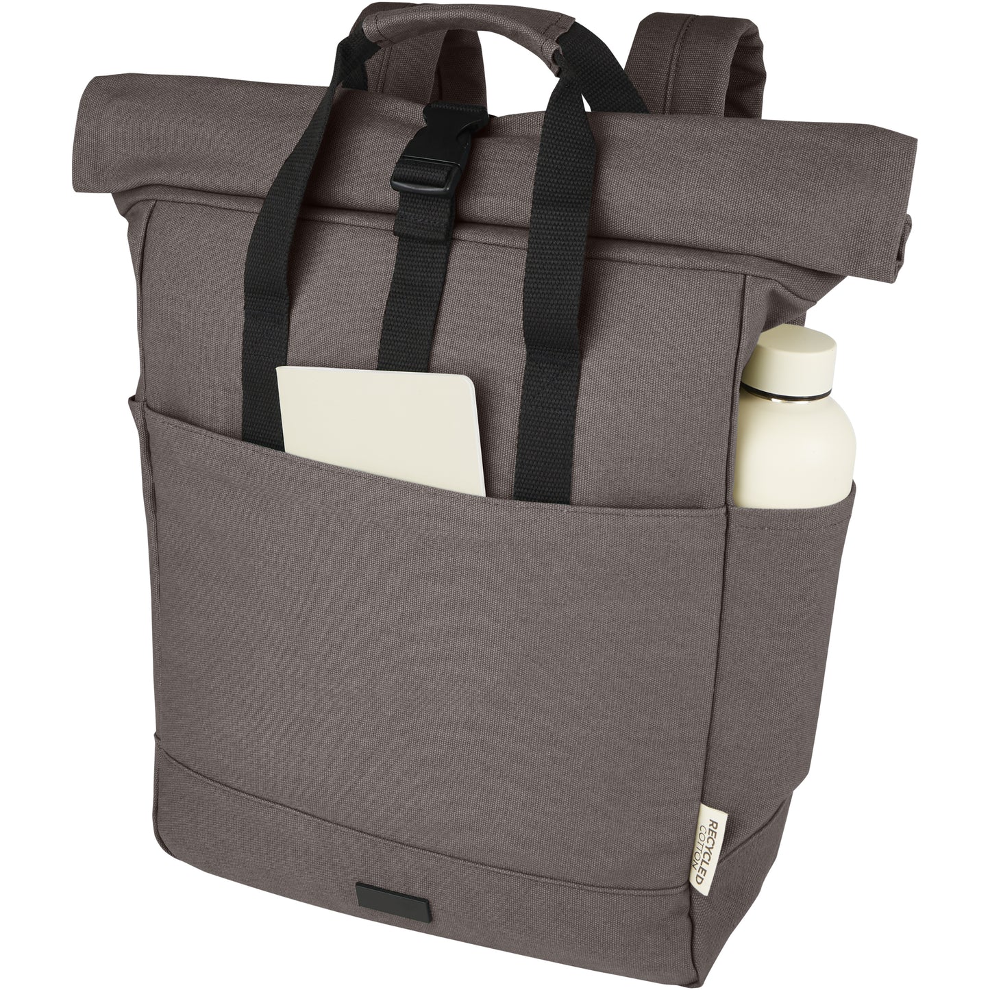 Joey 15" laptopväska med rullstängning av GRS-återvunnen canvas 15 liter