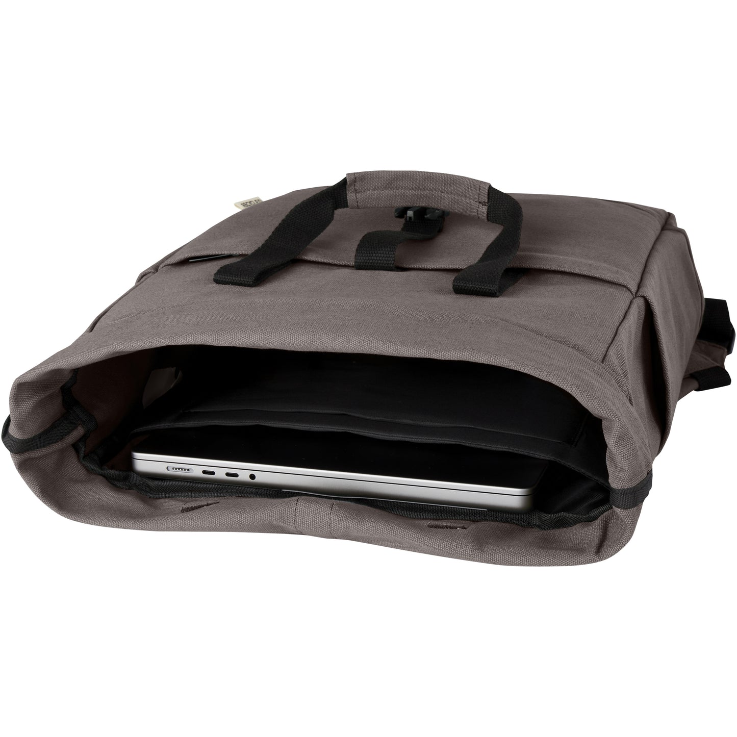 Joey 15" laptopväska med rullstängning av GRS-återvunnen canvas 15 liter