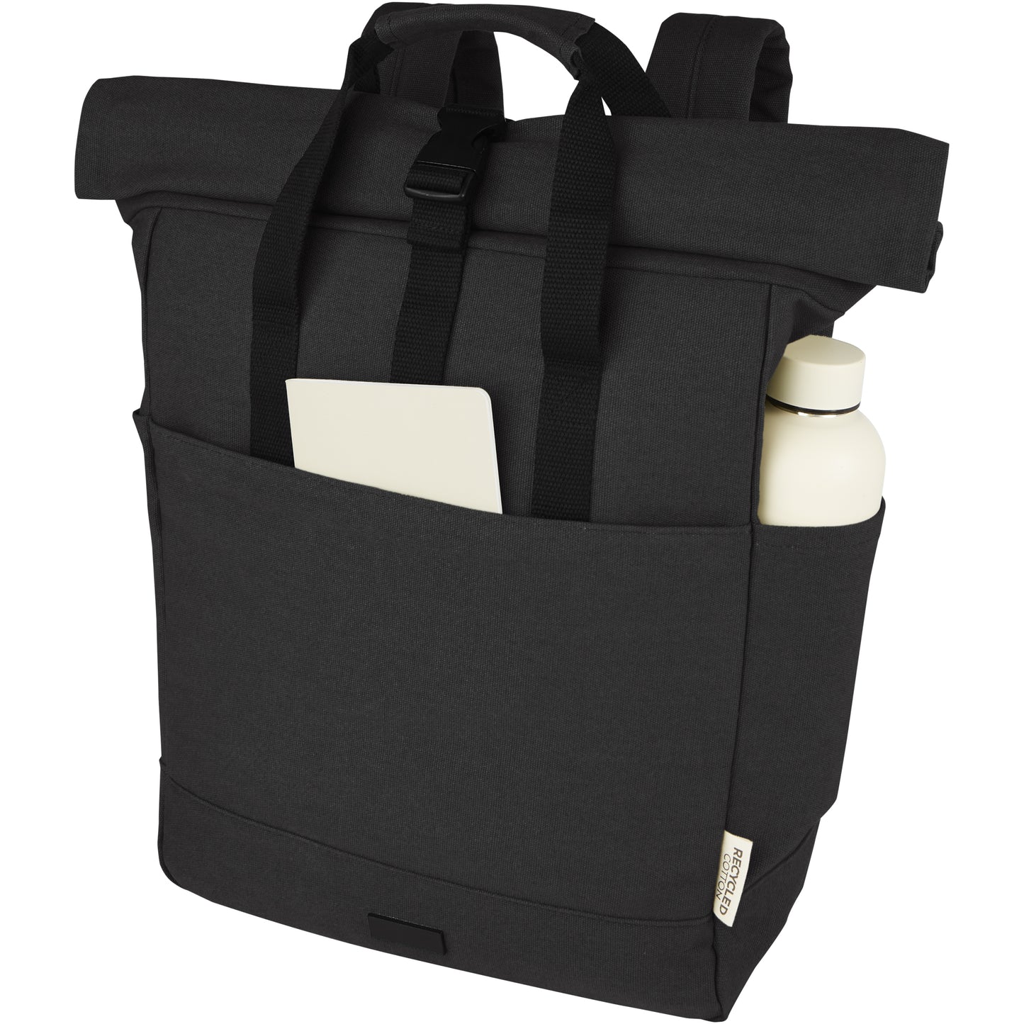 Joey 15" laptopväska med rullstängning av GRS-återvunnen canvas 15 liter