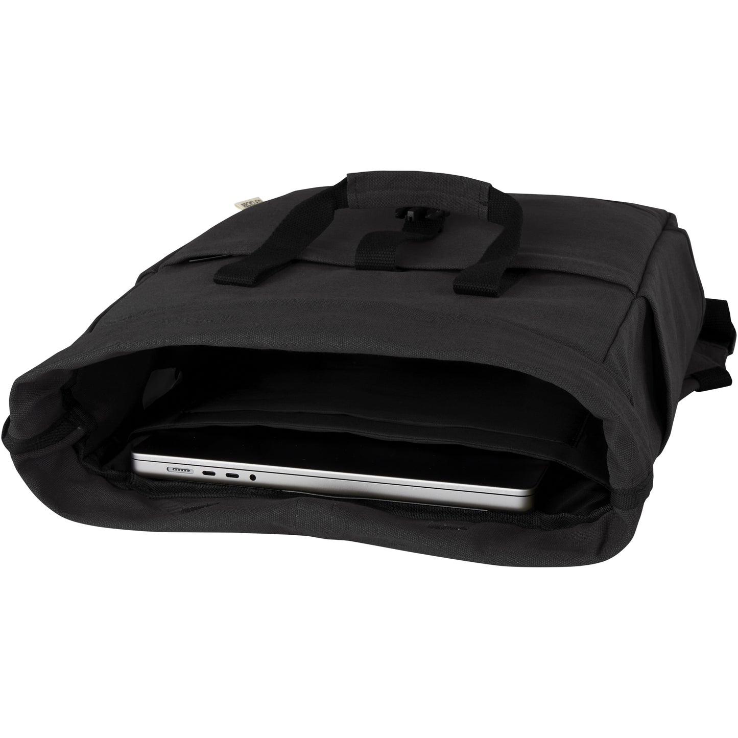 Joey 15" laptopväska med rullstängning av GRS-återvunnen canvas 15 liter