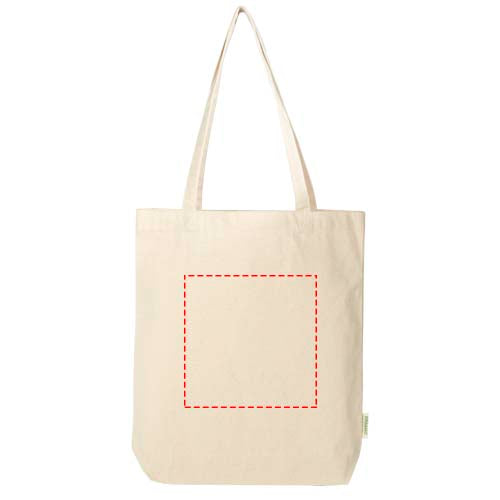 Odisha 180 g/m² tygväska av ekologiskt OCS-material med bred botten, 11 l