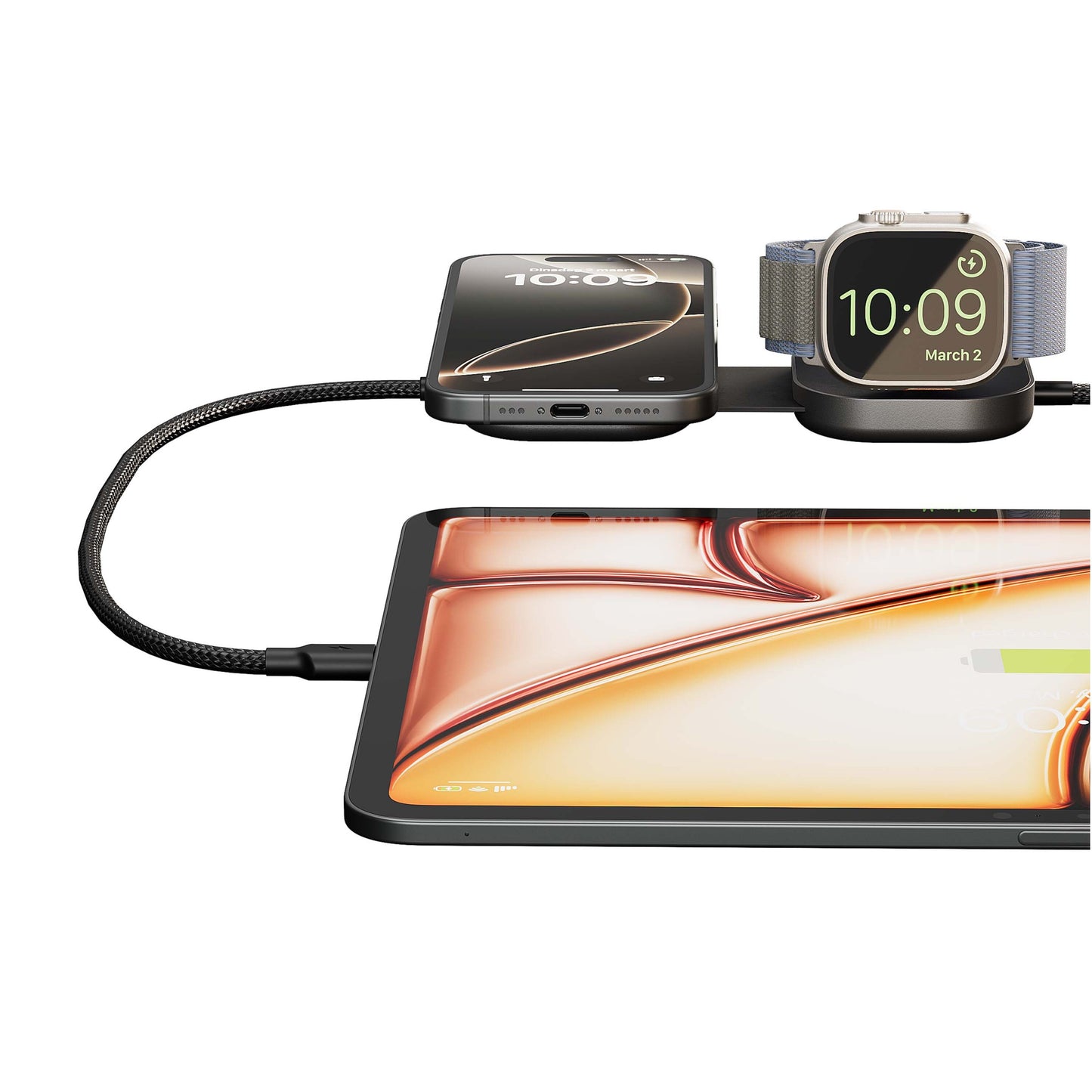Zens Pro 3 140 W USB-C 3-i-1-laddningskabel