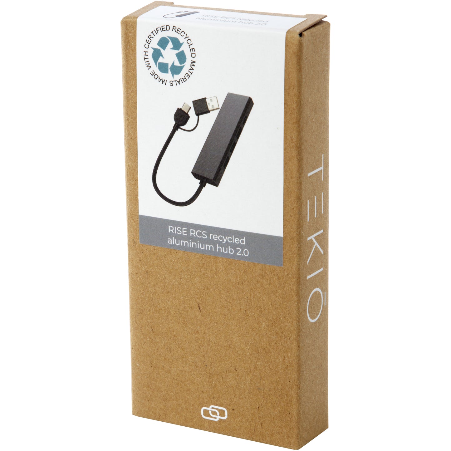 Rise USB 2.0-hubb av RCS-återvunnen aluminium