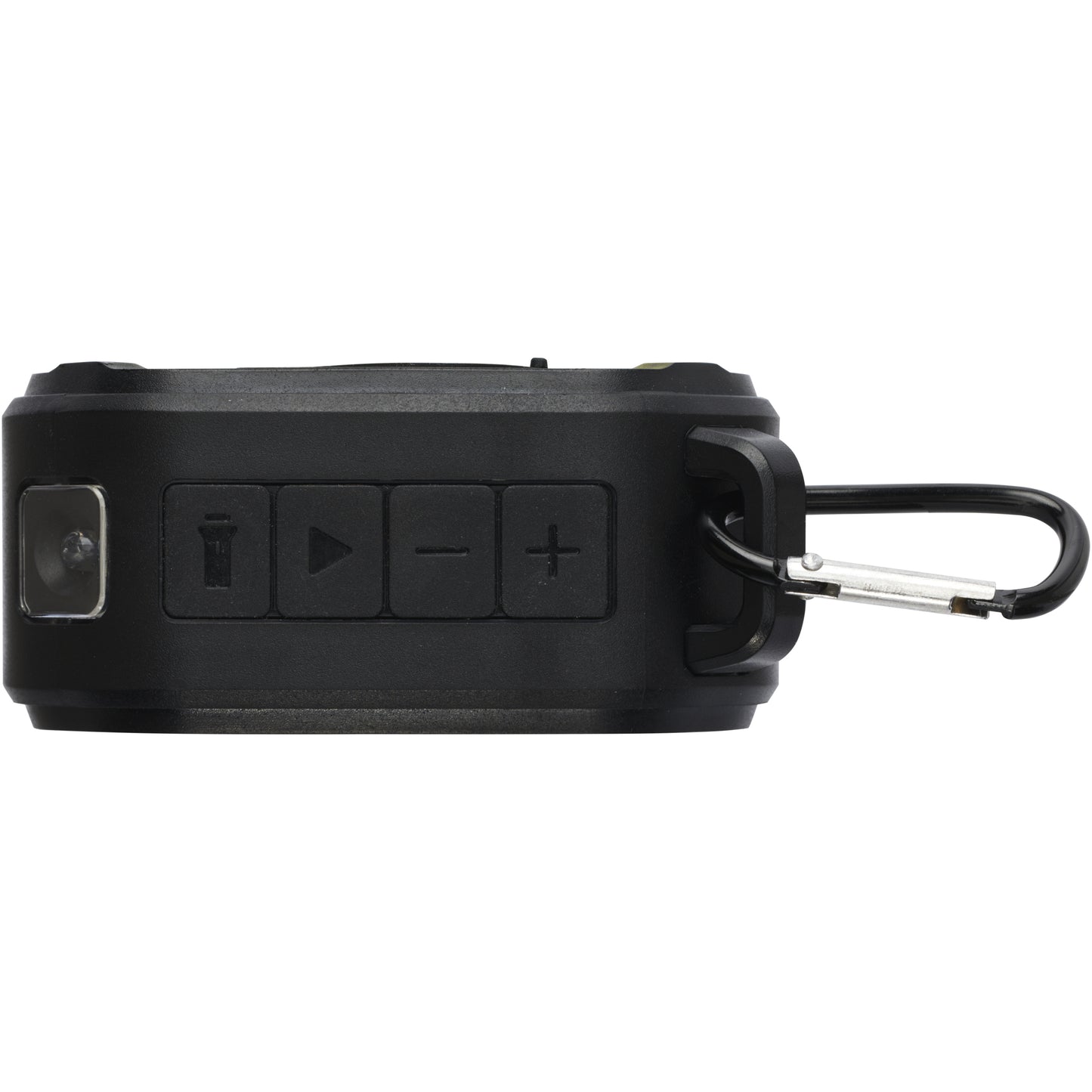 Solo soldriven Bluetooth®-högtalare med karbinhake på 3 W av IPX5 RCS-återvunnen plast