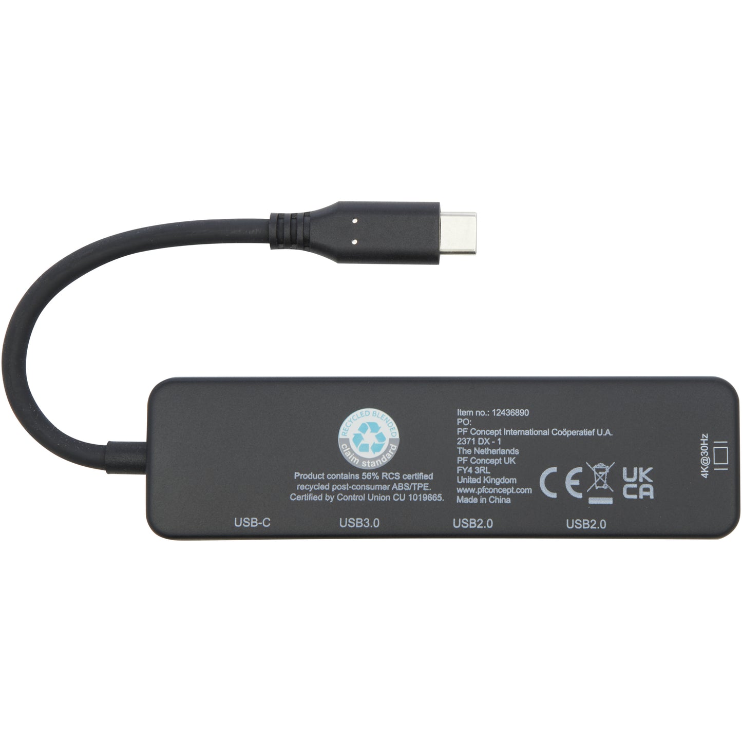 Loop RCS multimedieadapter USB 2.0–3.0 av återvunnen plast med HDMI-port