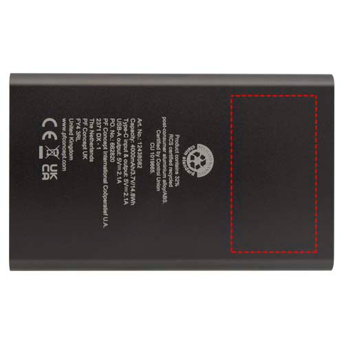 Pep 4 000 mAh Type C-powerbank av återvunnen aluminium