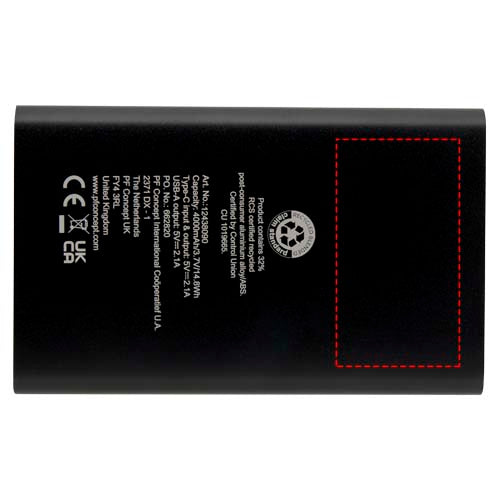 Pep 4 000 mAh Type C-powerbank av återvunnen aluminium