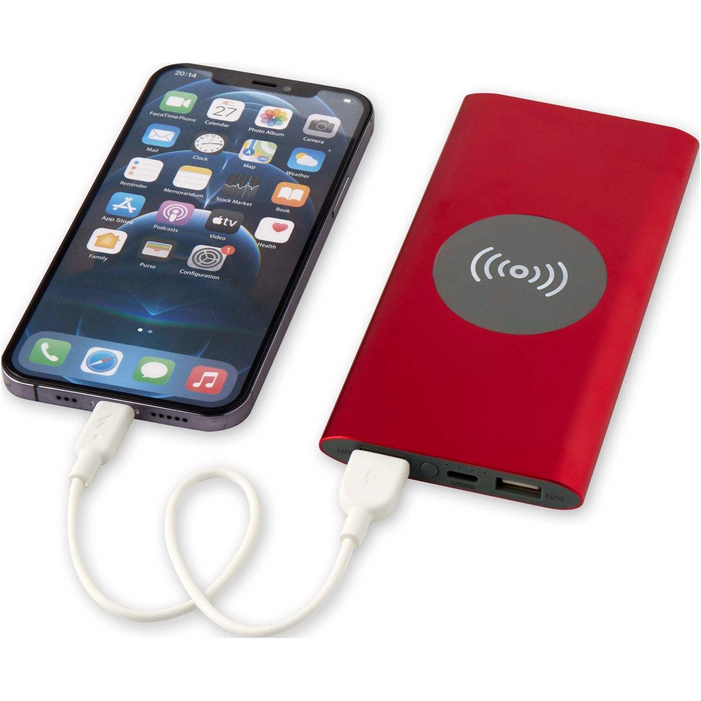 Juice trådlös 8 000 mAh Type C-powerbank i återvunnen aluminium
