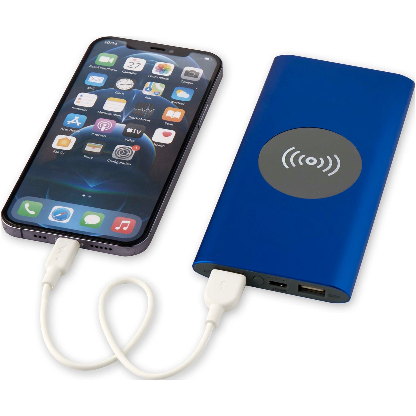 Juice trådlös 8 000 mAh Type C-powerbank i återvunnen aluminium