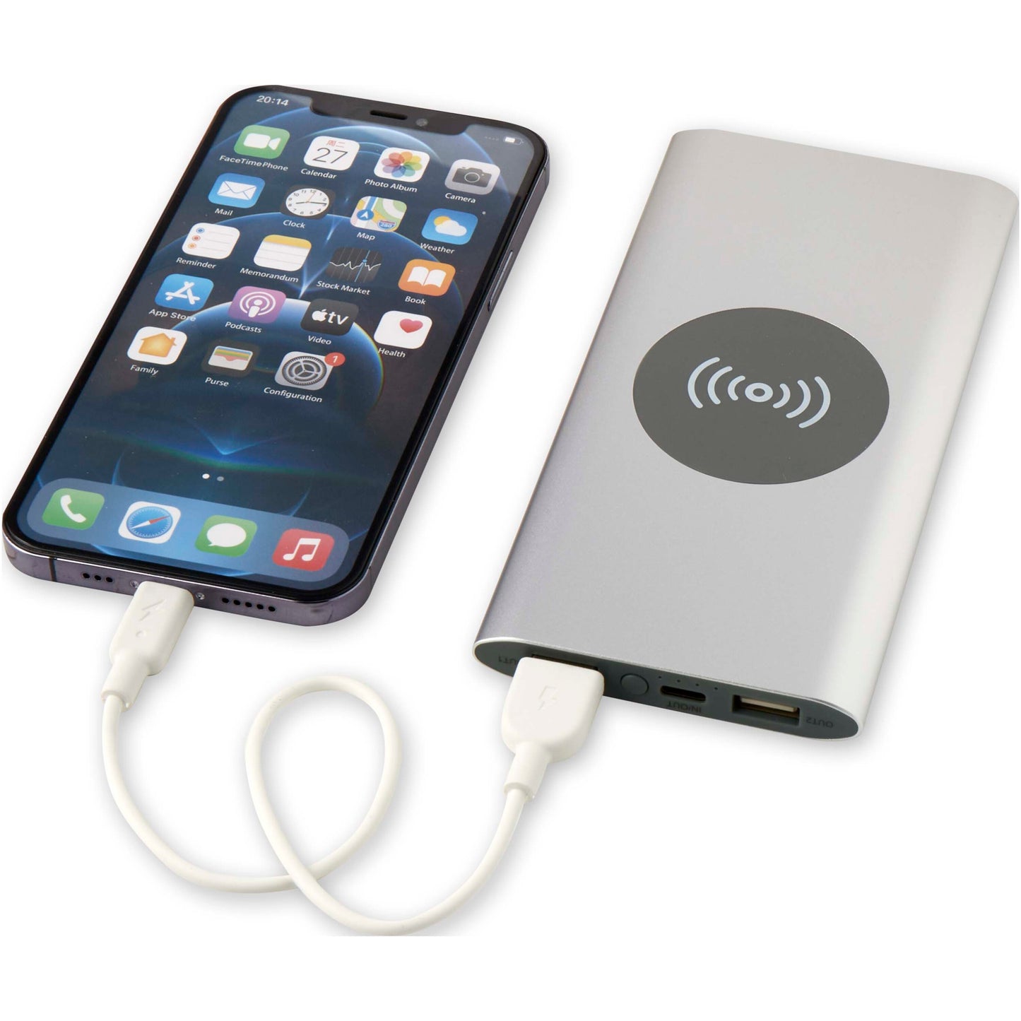 Juice trådlös 8 000 mAh Type C-powerbank i återvunnen aluminium
