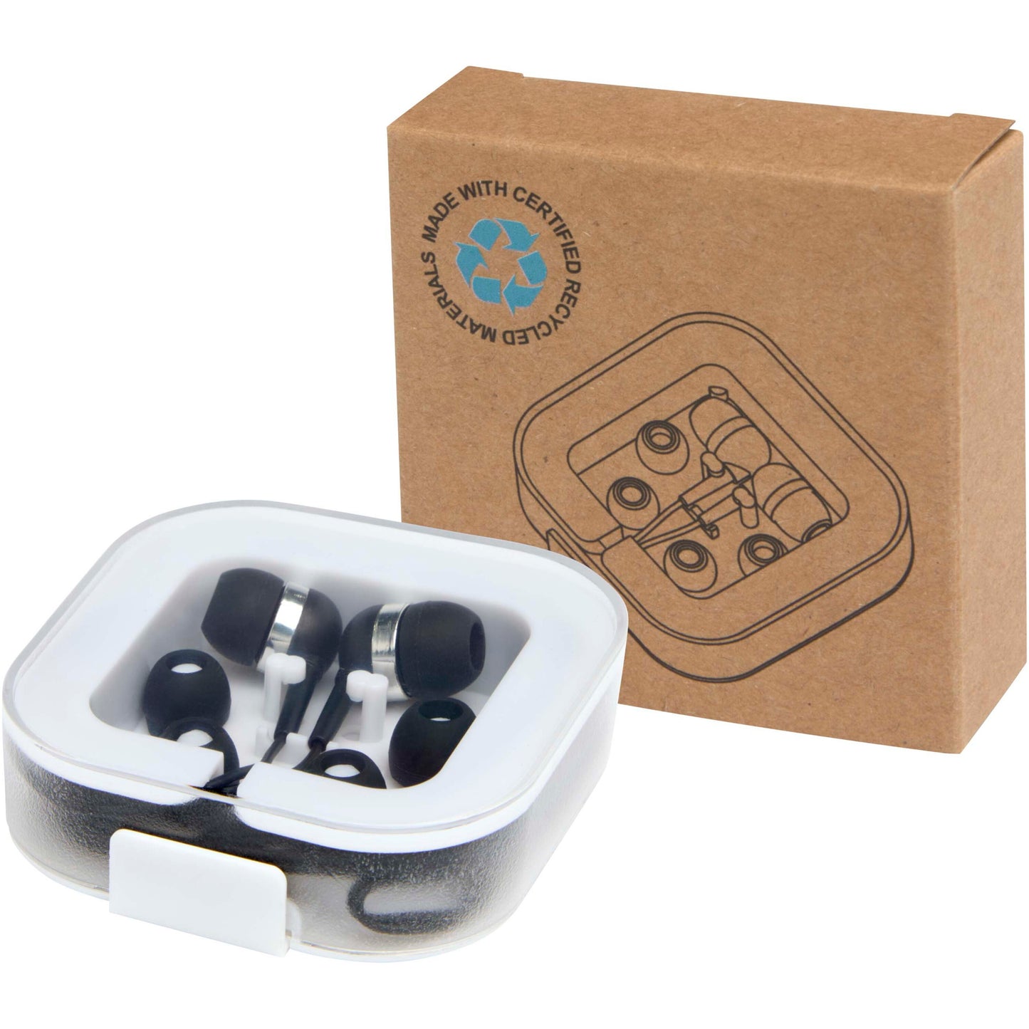 Baekdu headset med Type C-kabel och förvaringsfodral av återvunnen plast