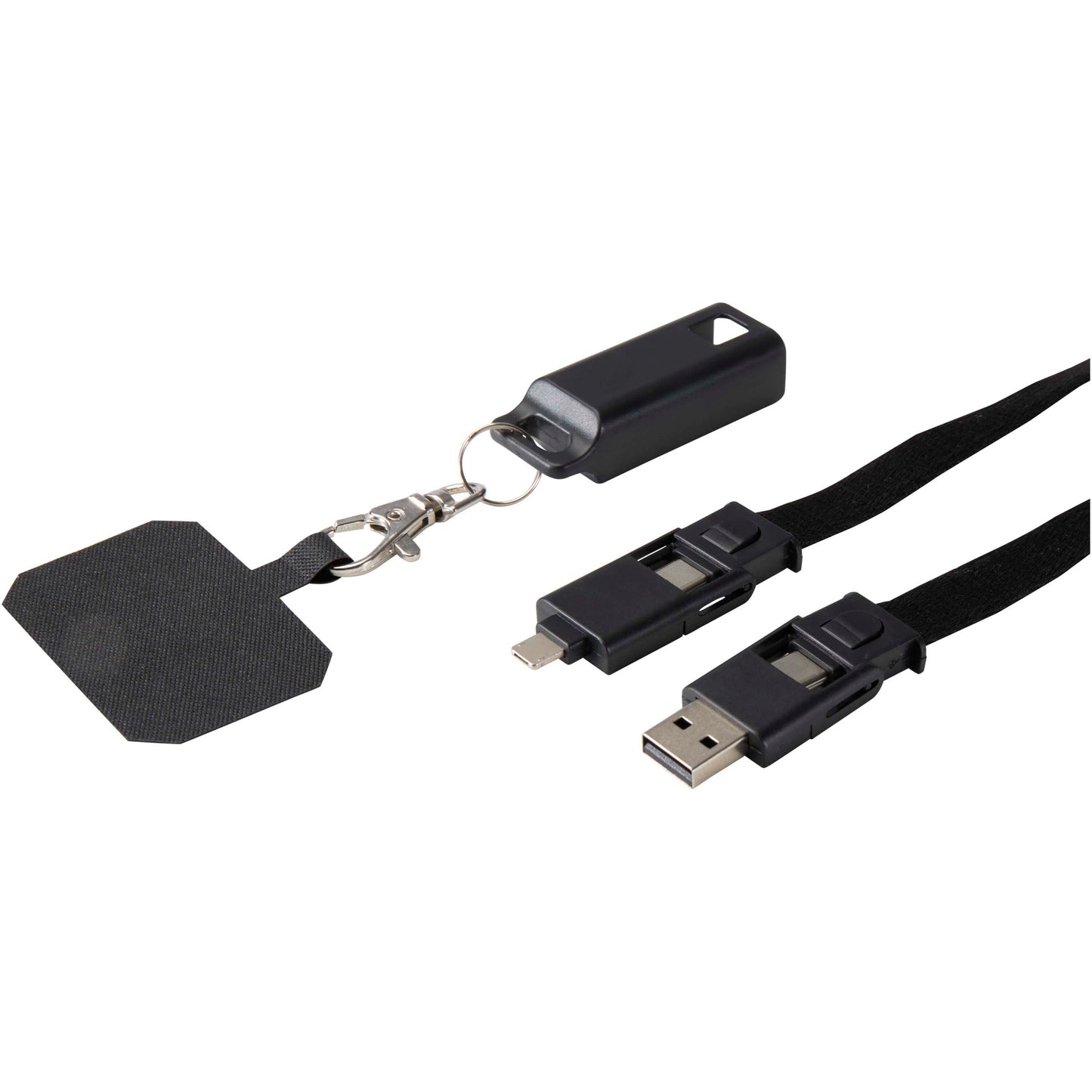 Franz logoband för smartphone av återvunnen plast med inbyggd datasynkroniseringskabel och 65 W snabbladdande 5-i-1-kabel