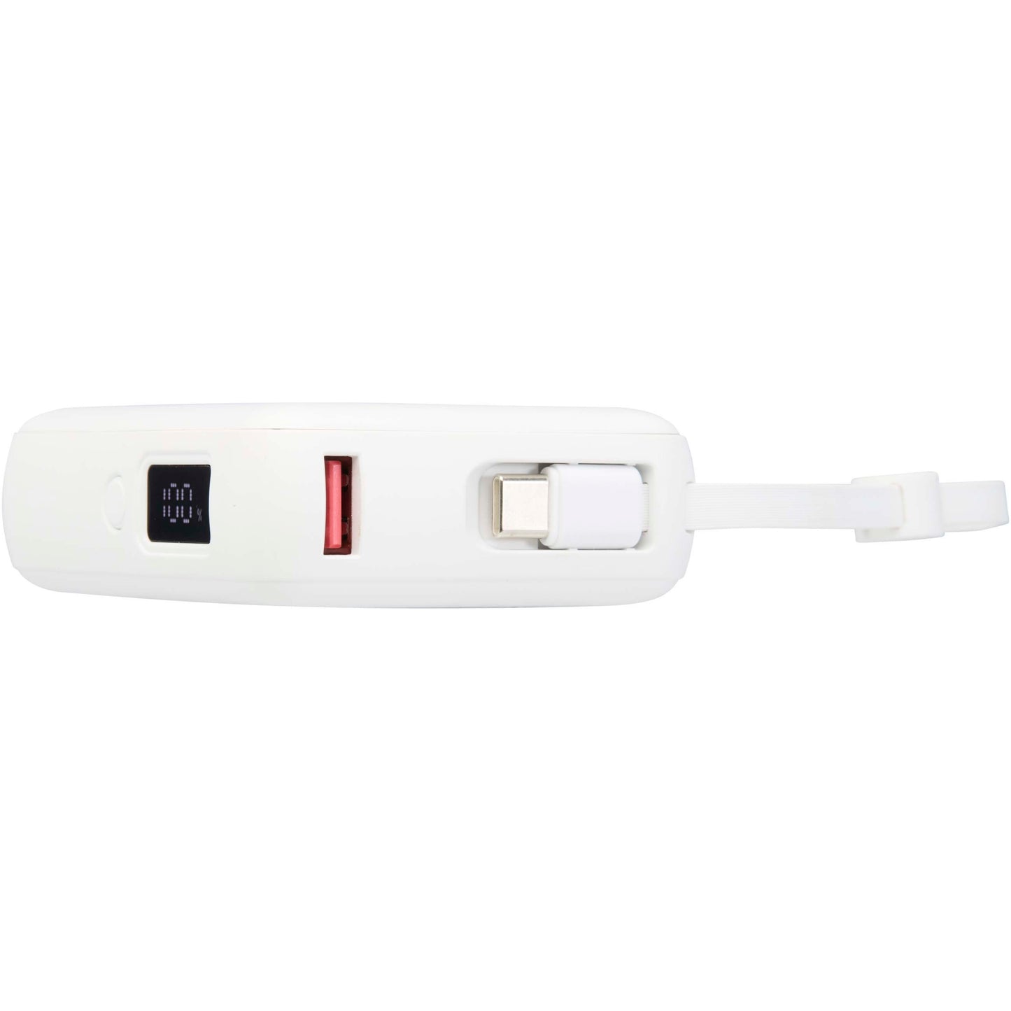 Acrux 10 000 mAh 35 W powerbank för surfplattor med inbyggd Type-C-kabel – tillverkad av återvunnen plast