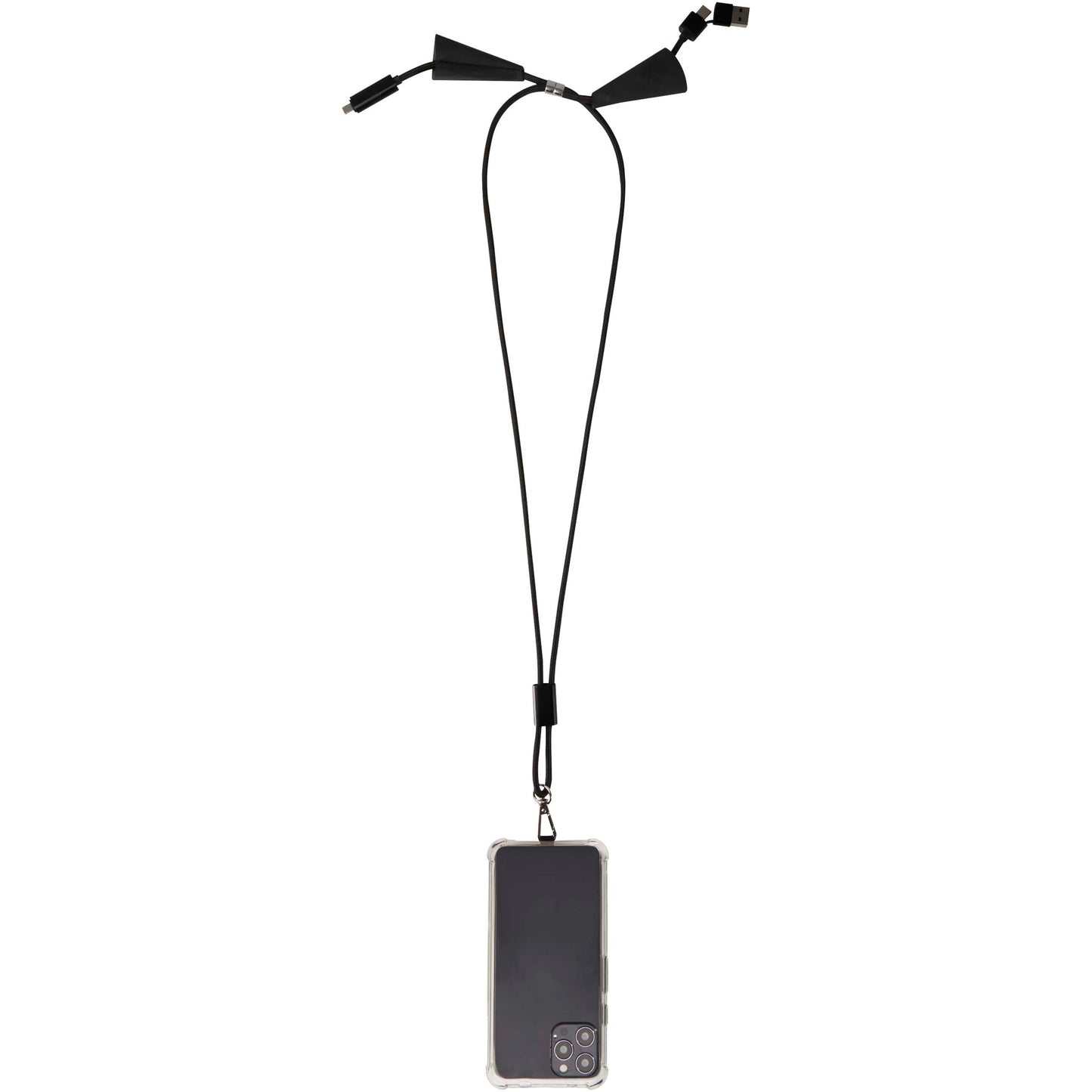 Funi logoband för smartphone av återvunnen plast med inbyggd datasynkroniseringskabel och 100 W snabbladdande 5-i-1-kabel
