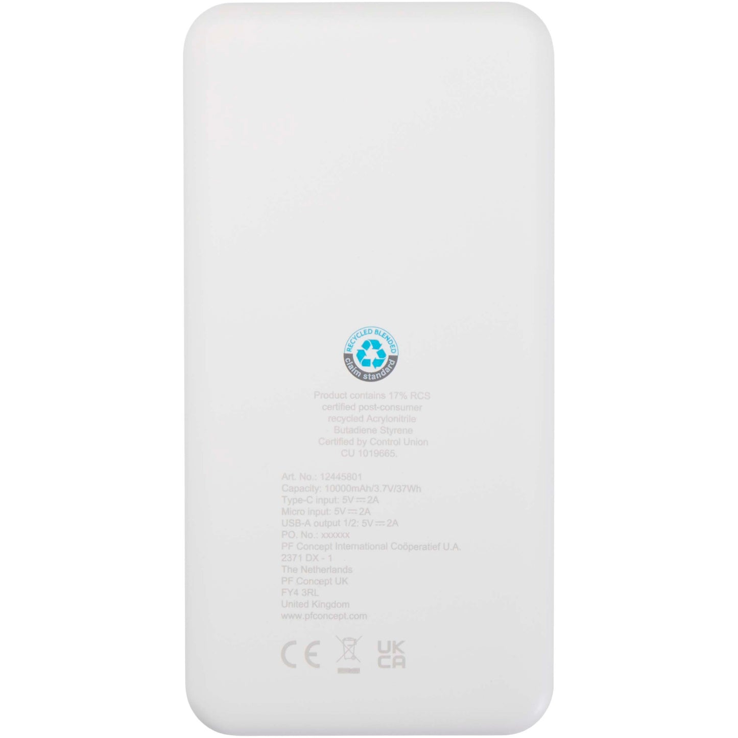 Intan 10 000 mAh 10 W powerbank av återvunnen plast