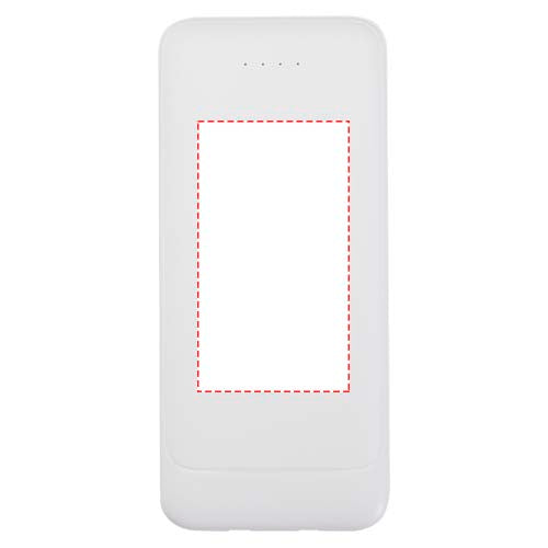 Adhil 10 000 mAh 10 W powerbank av återvunnen plast med två inbyggda kablar