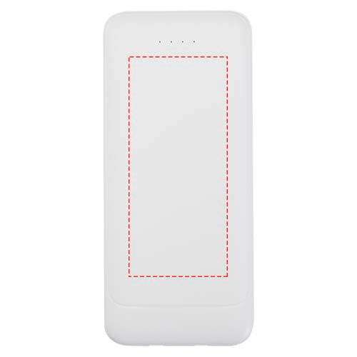 Adhil 10 000 mAh 10 W powerbank av återvunnen plast med två inbyggda kablar
