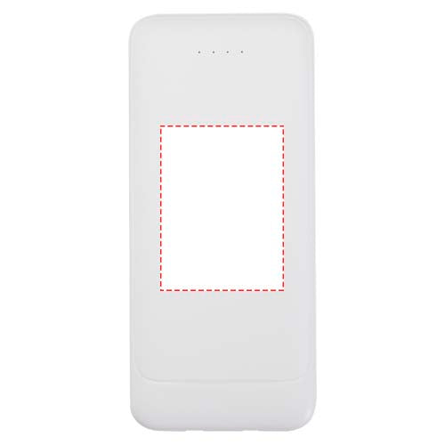 Adhil 10 000 mAh 10 W powerbank av återvunnen plast med två inbyggda kablar