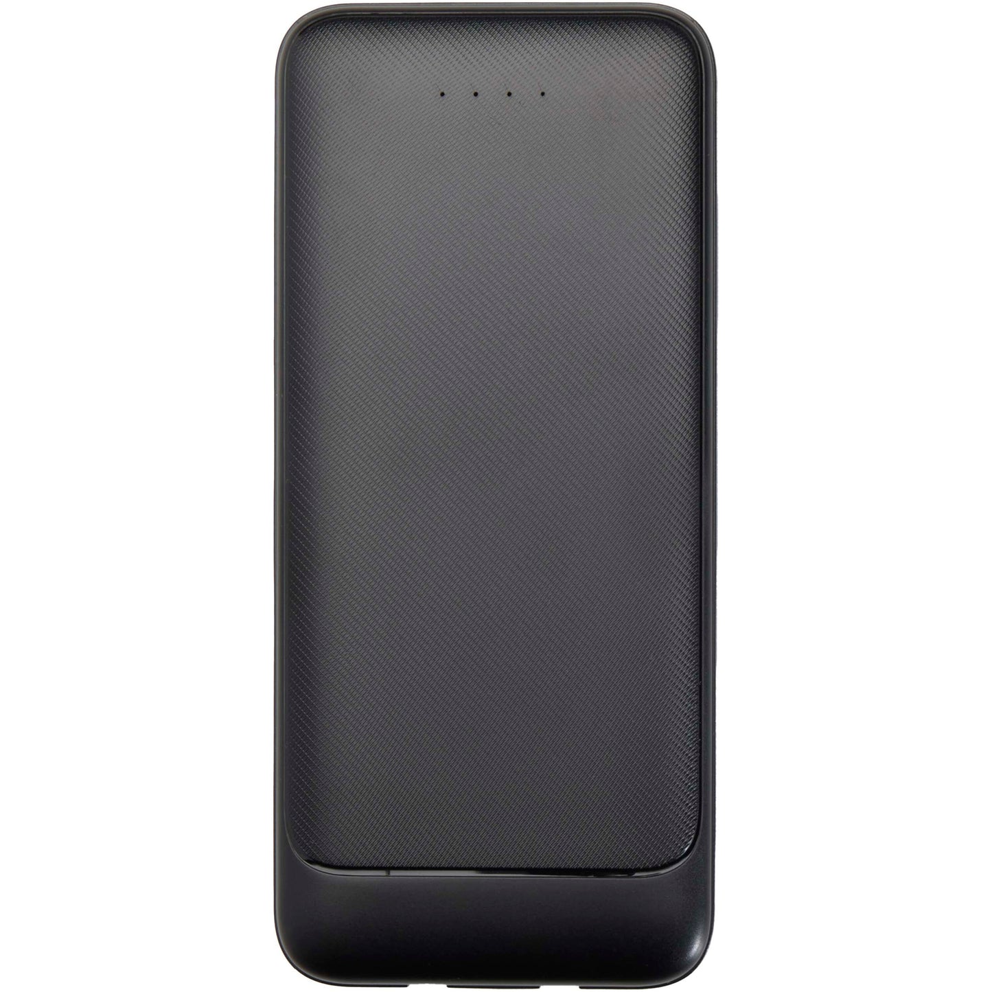 Adhil 10 000 mAh 10 W powerbank av återvunnen plast med två inbyggda kablar