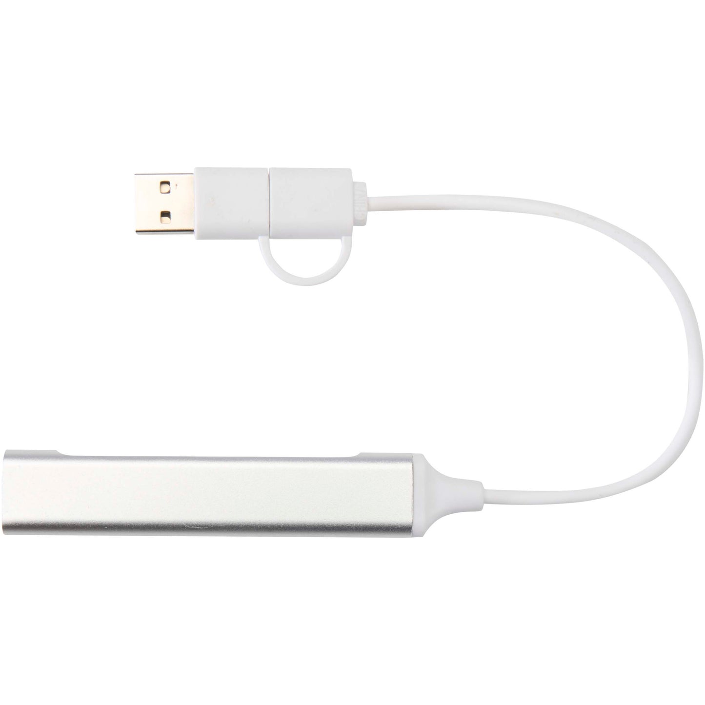 Alkaid 4-portars USB-A- och Typ-C-hubb med dubbla ingångar av återvunnen aluminium