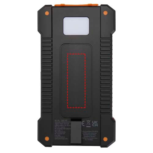 Altair 5 000 mAh 10 W robust solcellspowerbank av återvunnen plast med inbyggd ficklampa