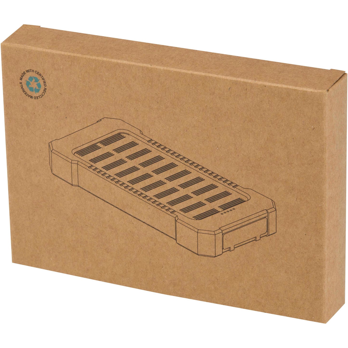 Altair 5 000 mAh 10 W robust solcellspowerbank av återvunnen plast med inbyggd ficklampa