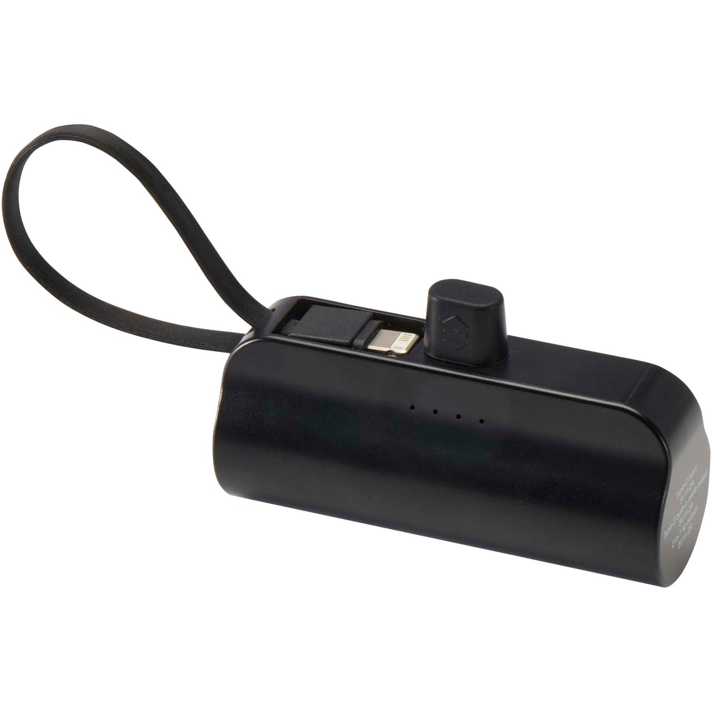 Alnair 5 000 mAh 10 W Type-C powerbank av återvunnen plast med inbyggt flipstativ och 2-i-1-kabel
