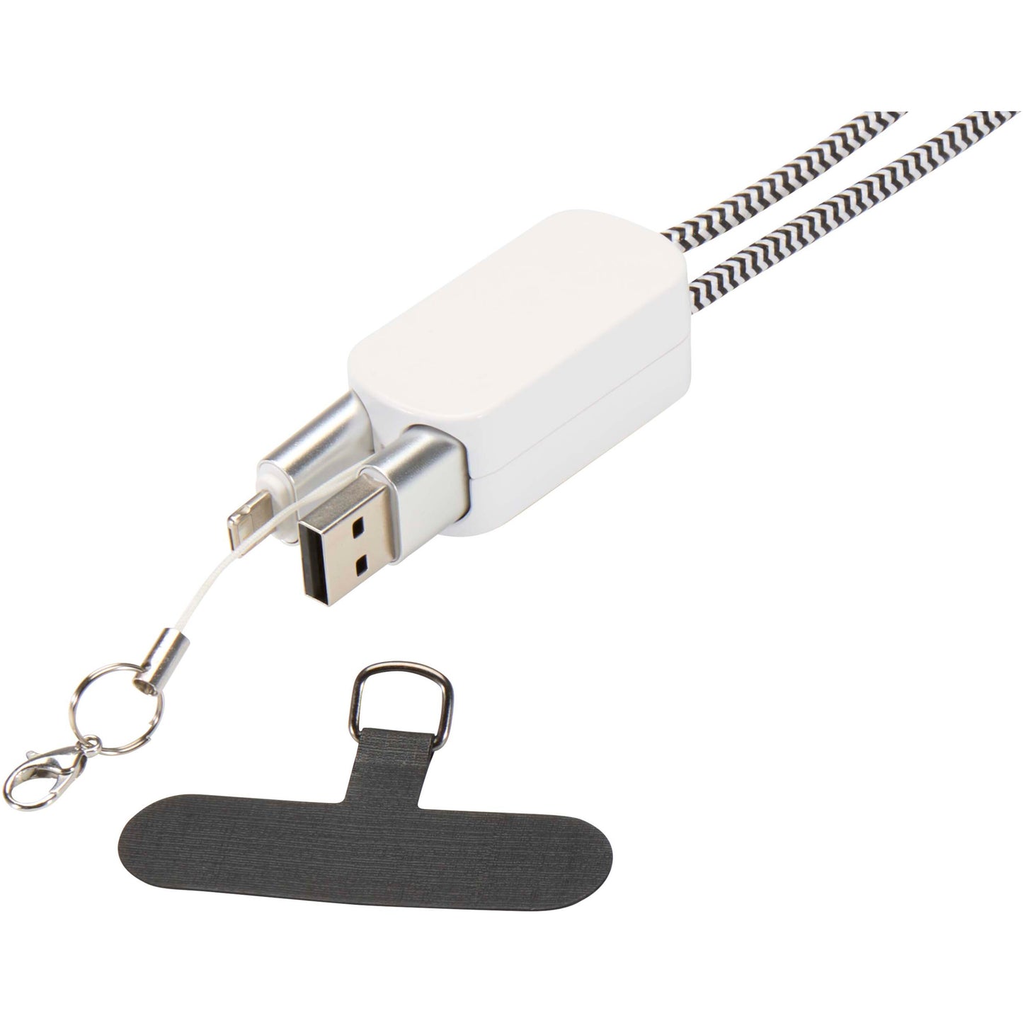 Anser logoband för smartphone av återvunnen plast med inbyggd 5-i-1-kabel på 27 W