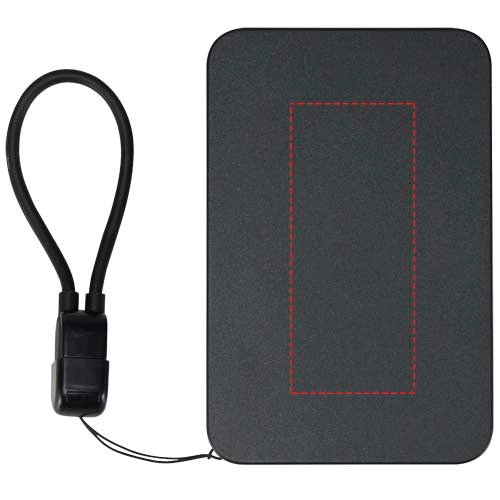 SMART 5000 mAh magnetisk powerbank av återvunnen plast med nyckelband