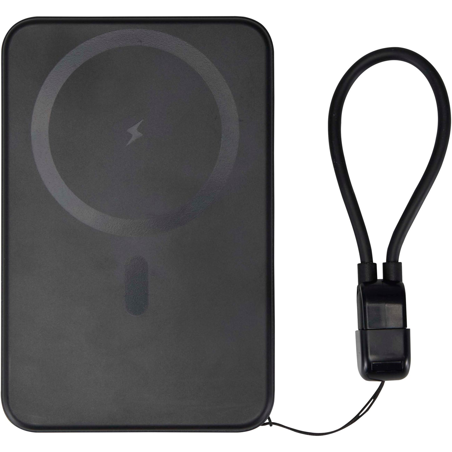 SMART 5000 mAh magnetisk powerbank av återvunnen plast med nyckelband
