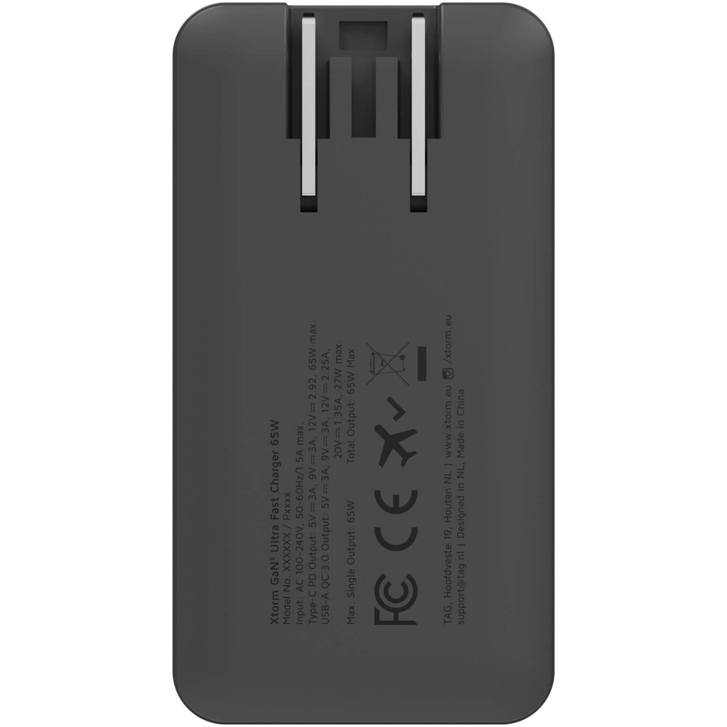 Xtorm 65 W snabbladdare set med kabel och resefodral för resor