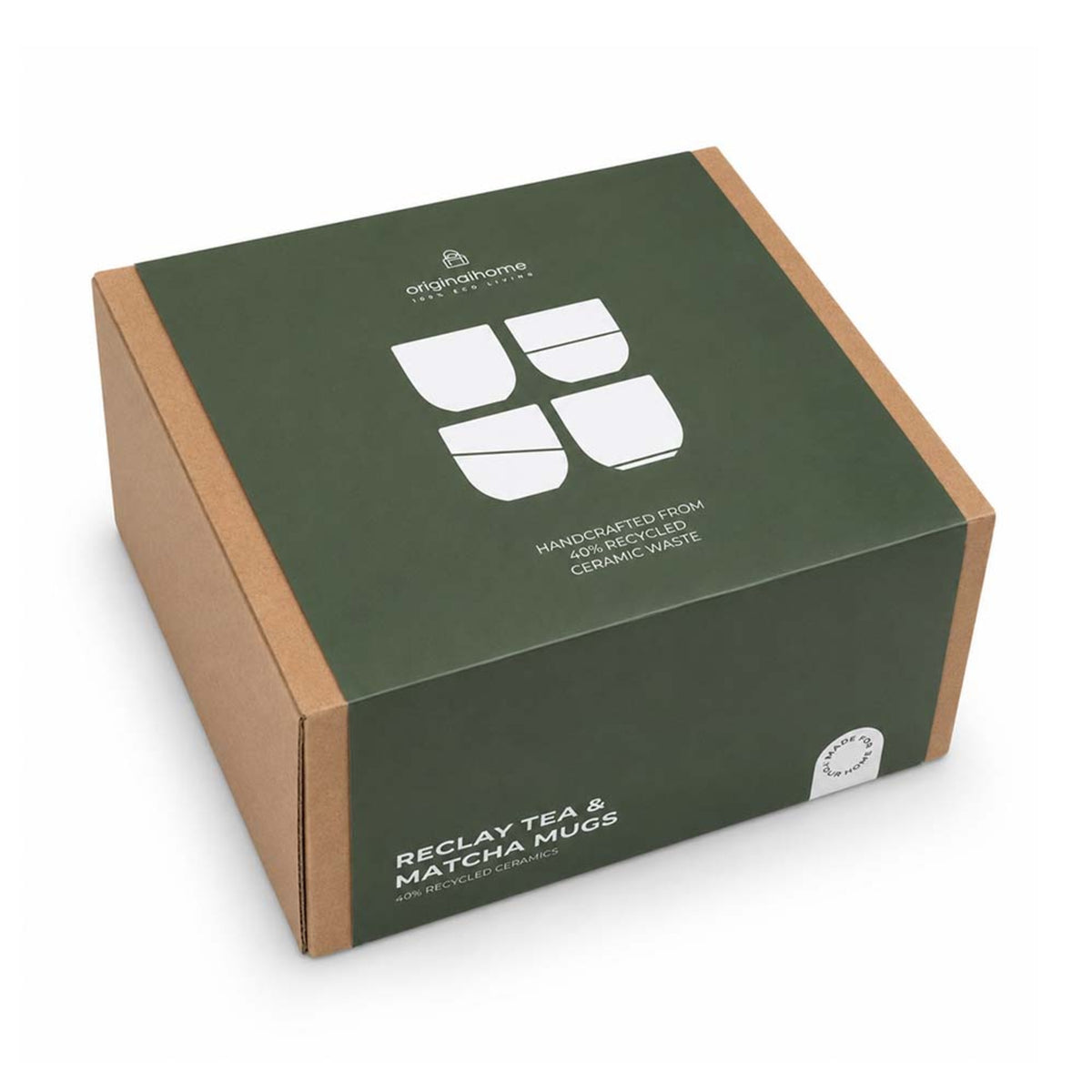 Originalhome Reclay 350 ml set med muggar för te och matcha