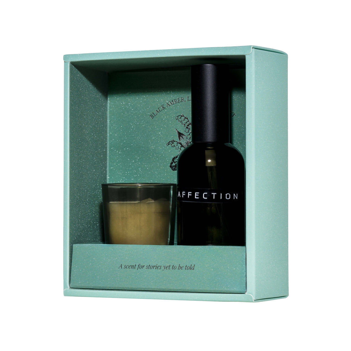 Wellmark gåvoset med 100 ml rumsdoft och 70 ml Tender Affection-ljus