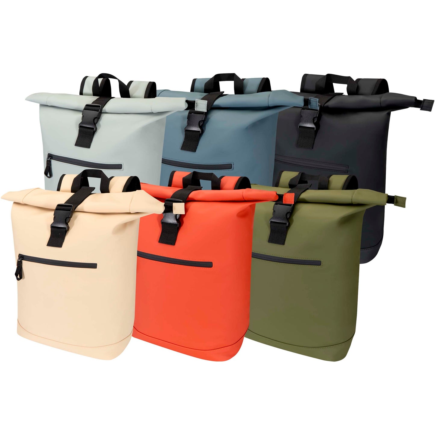 Resi Plus 15" ryggsäck med rulltopp av GRS-återvunnet material, 18 l