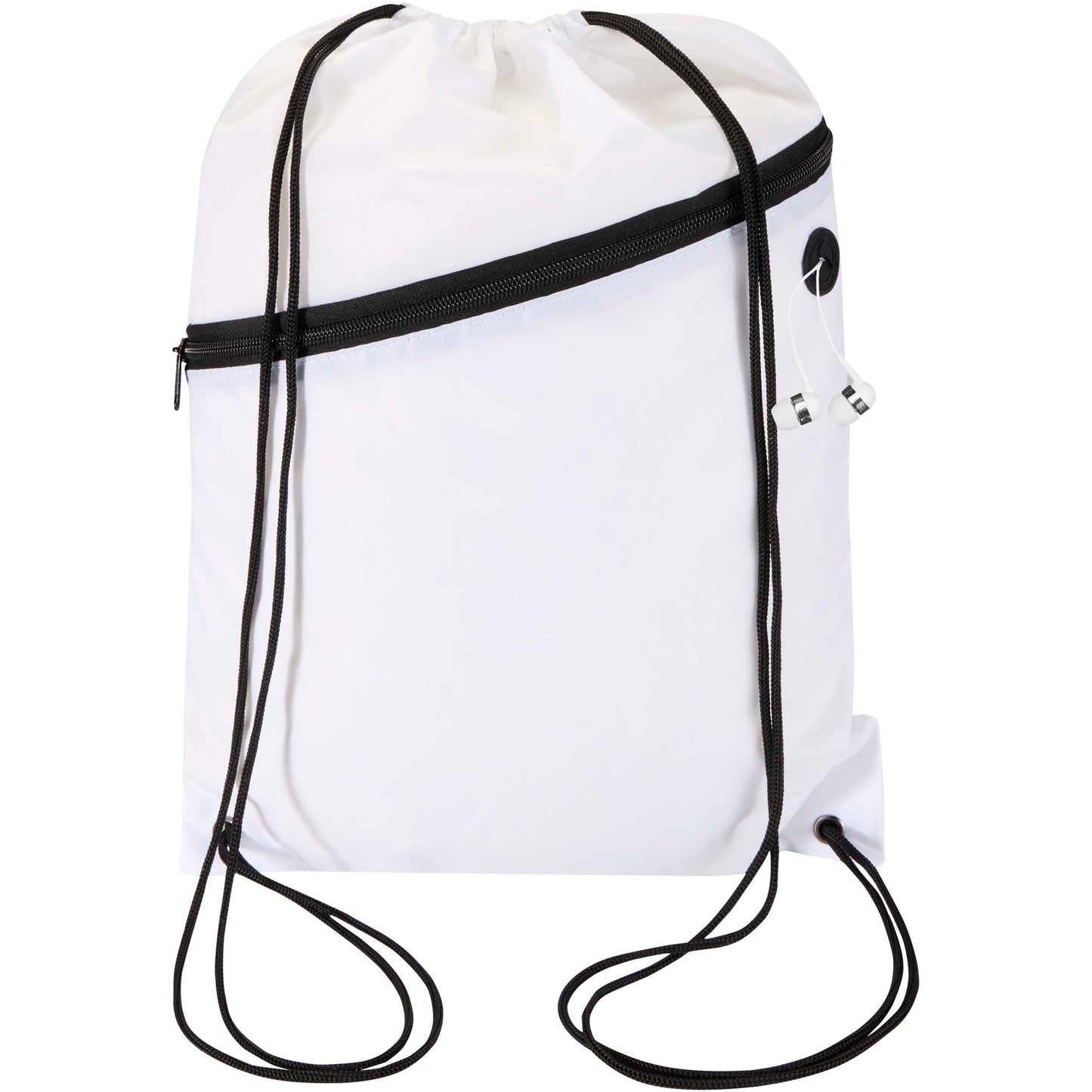 Oriole RPET-gympapåse med dragsko och framficka med dragkedja 5 liter