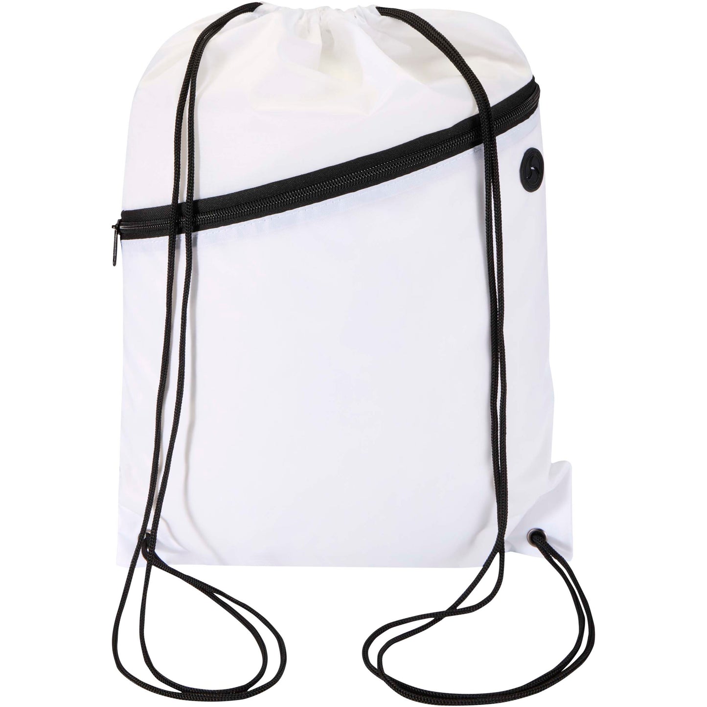 Oriole RPET-gympapåse med dragsko och framficka med dragkedja 5 liter