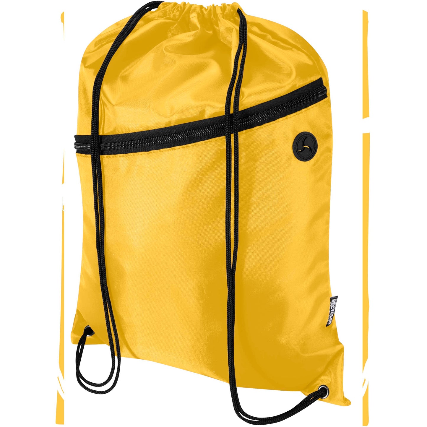 Oriole RPET-gympapåse med dragsko och framficka med dragkedja 5 liter