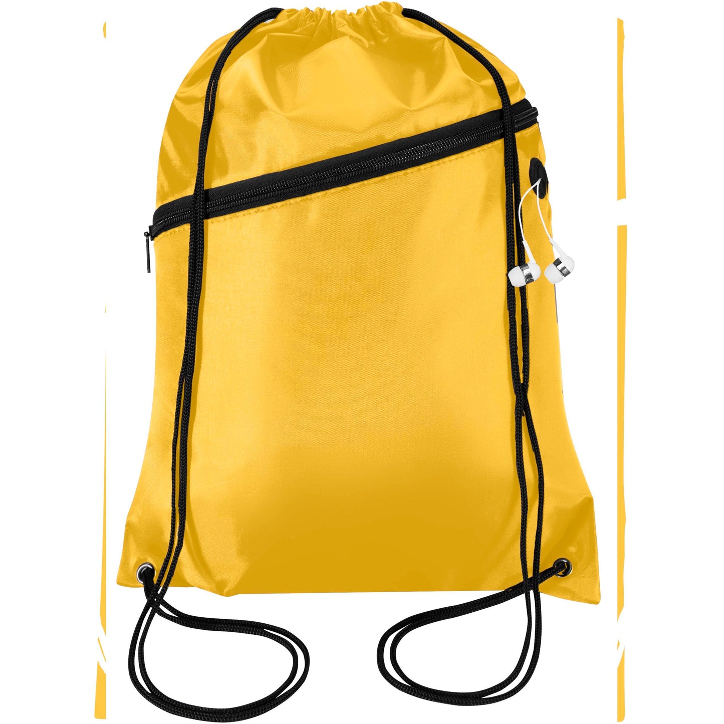 Oriole RPET-gympapåse med dragsko och framficka med dragkedja 5 liter