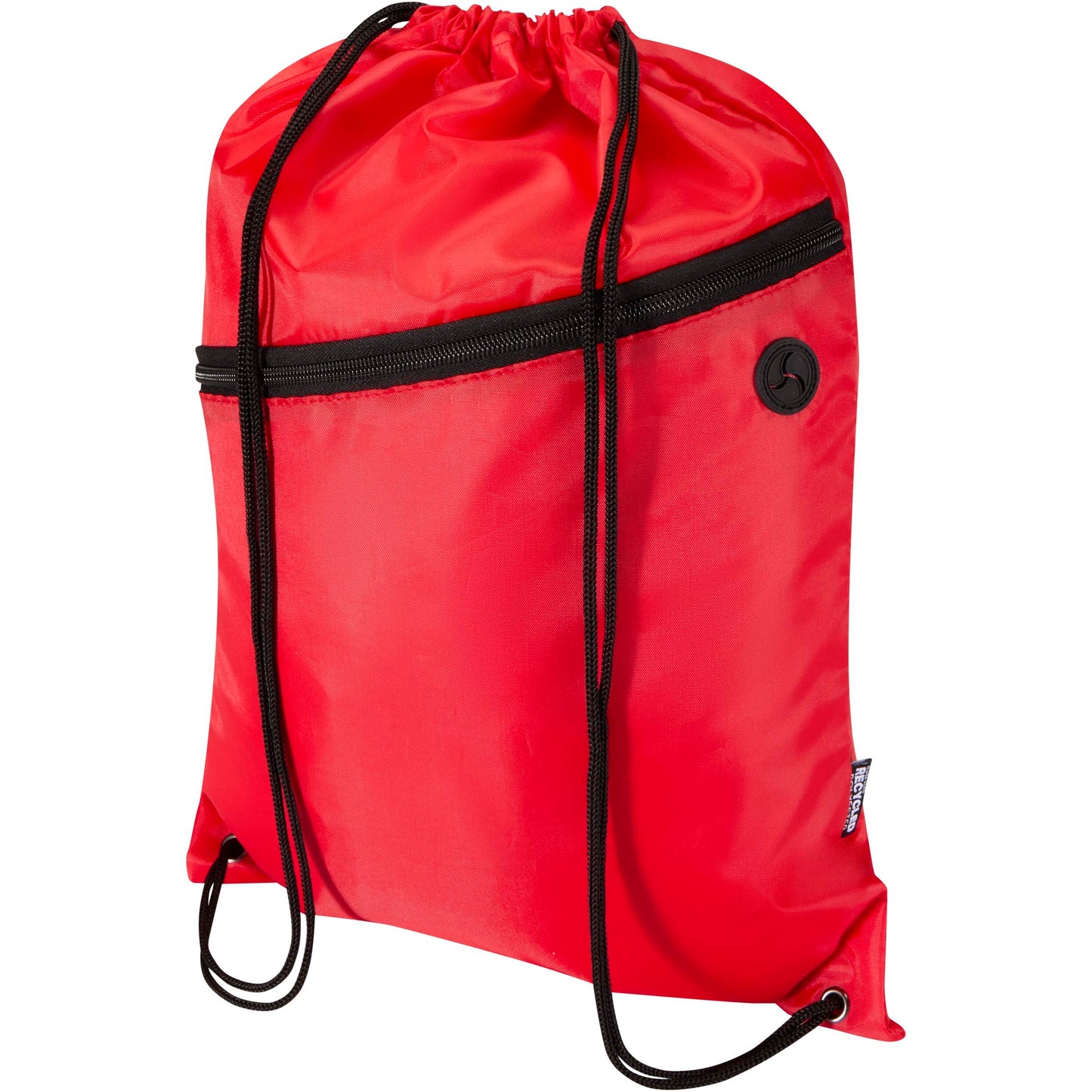 Oriole RPET-gympapåse med dragsko och framficka med dragkedja 5 liter