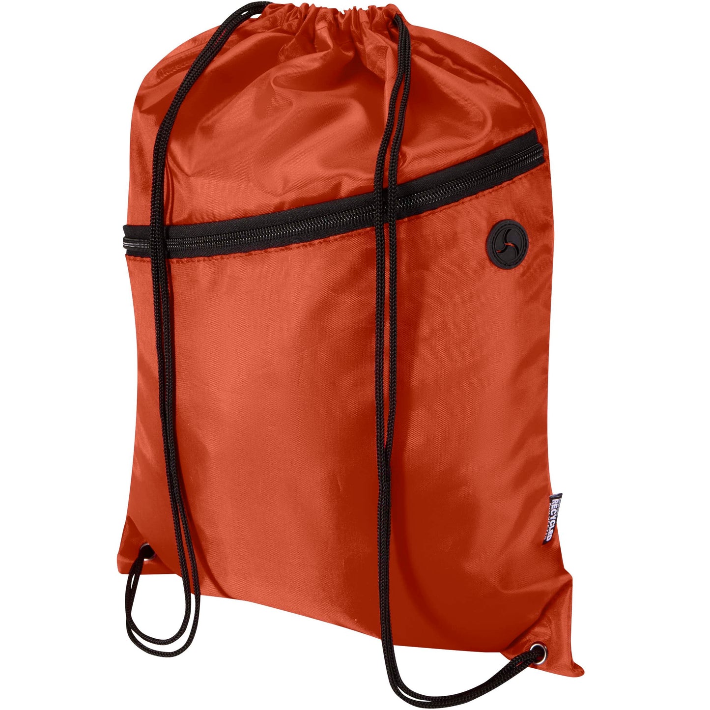 Oriole RPET-gympapåse med dragsko och framficka med dragkedja 5 liter