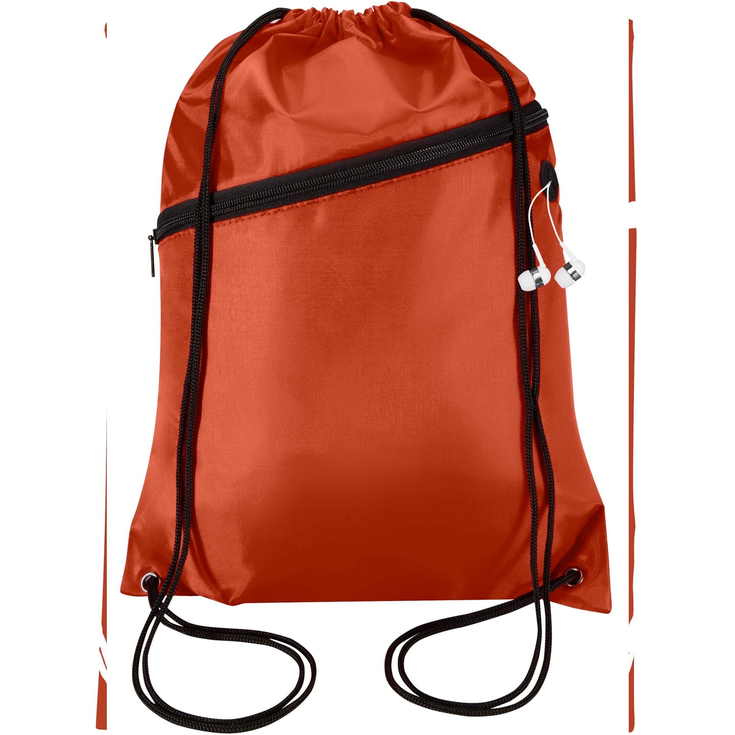 Oriole RPET-gympapåse med dragsko och framficka med dragkedja 5 liter
