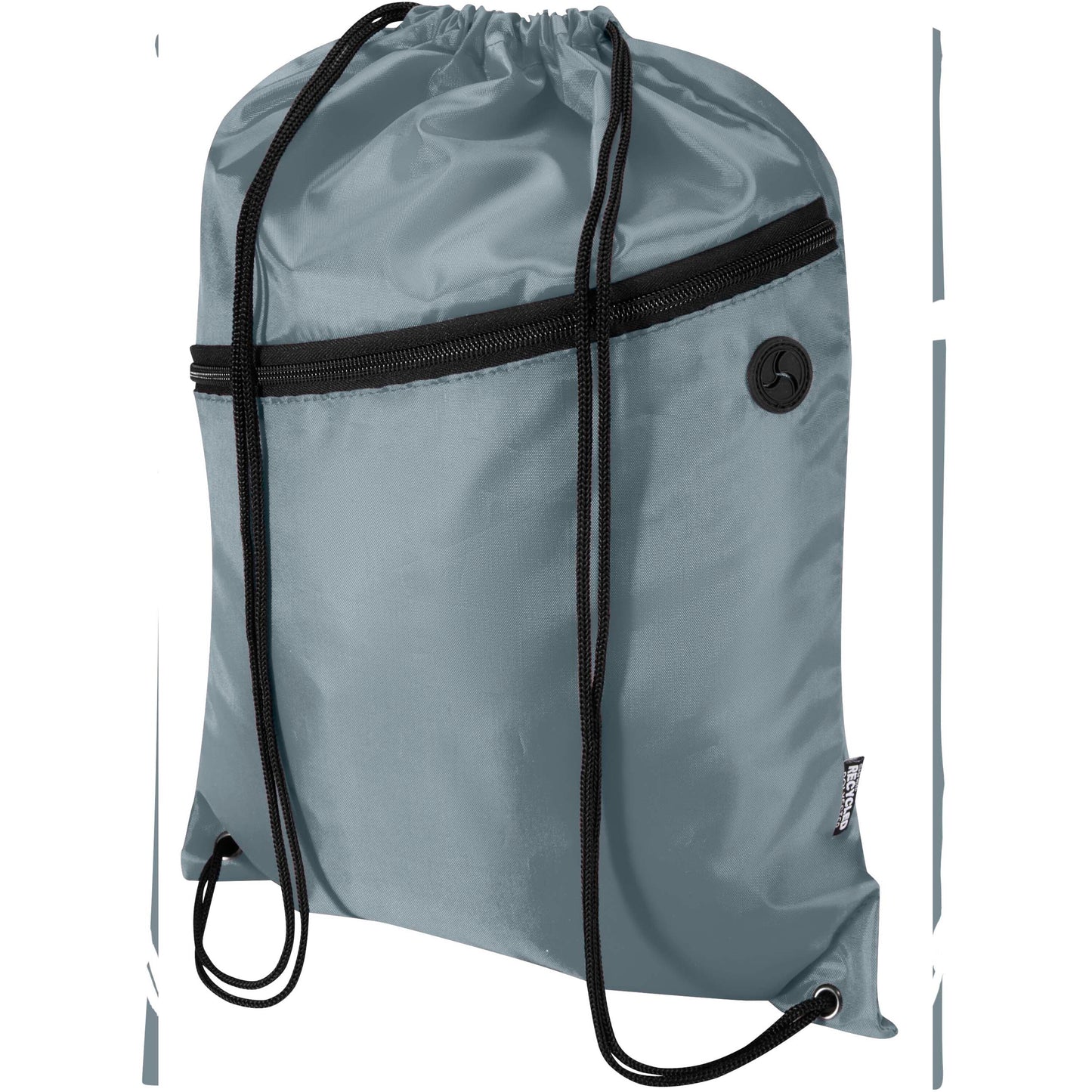 Oriole RPET-gympapåse med dragsko och framficka med dragkedja 5 liter