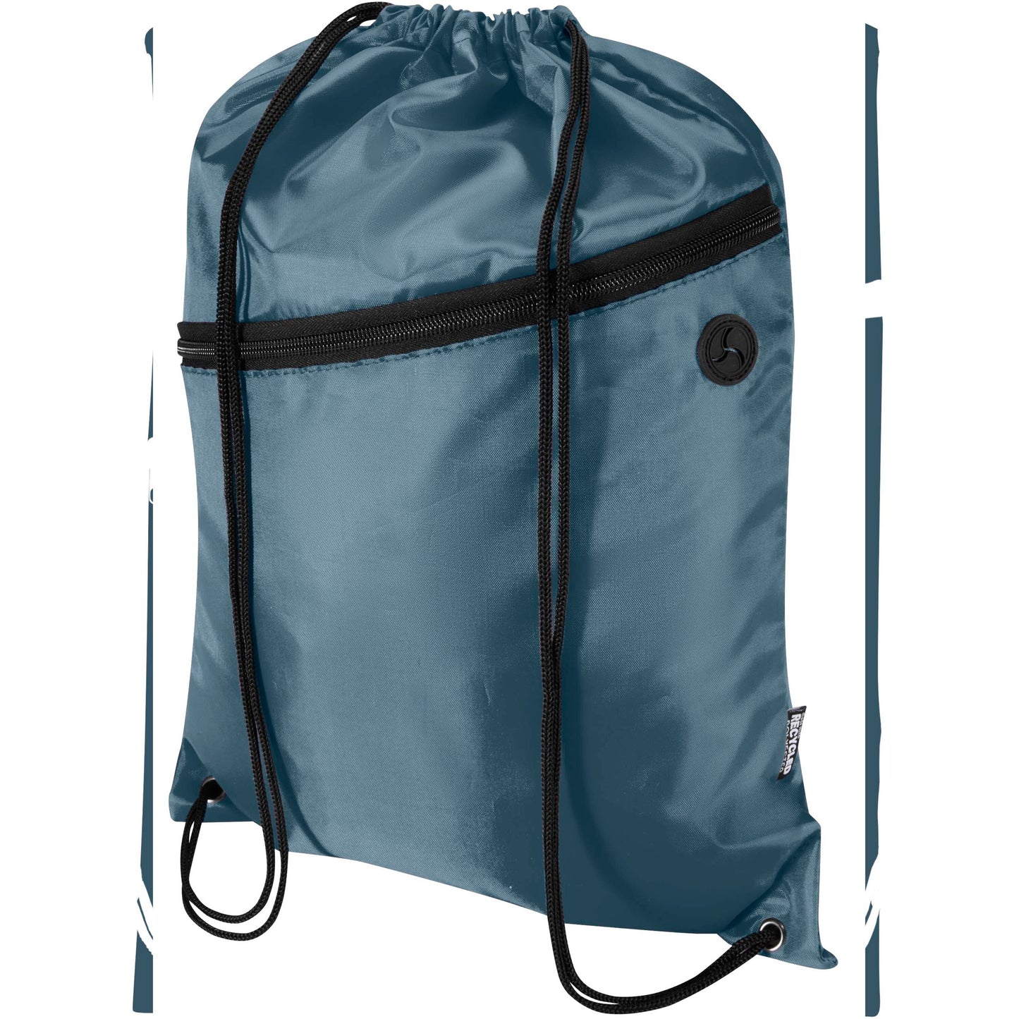 Oriole RPET-gympapåse med dragsko och framficka med dragkedja 5 liter