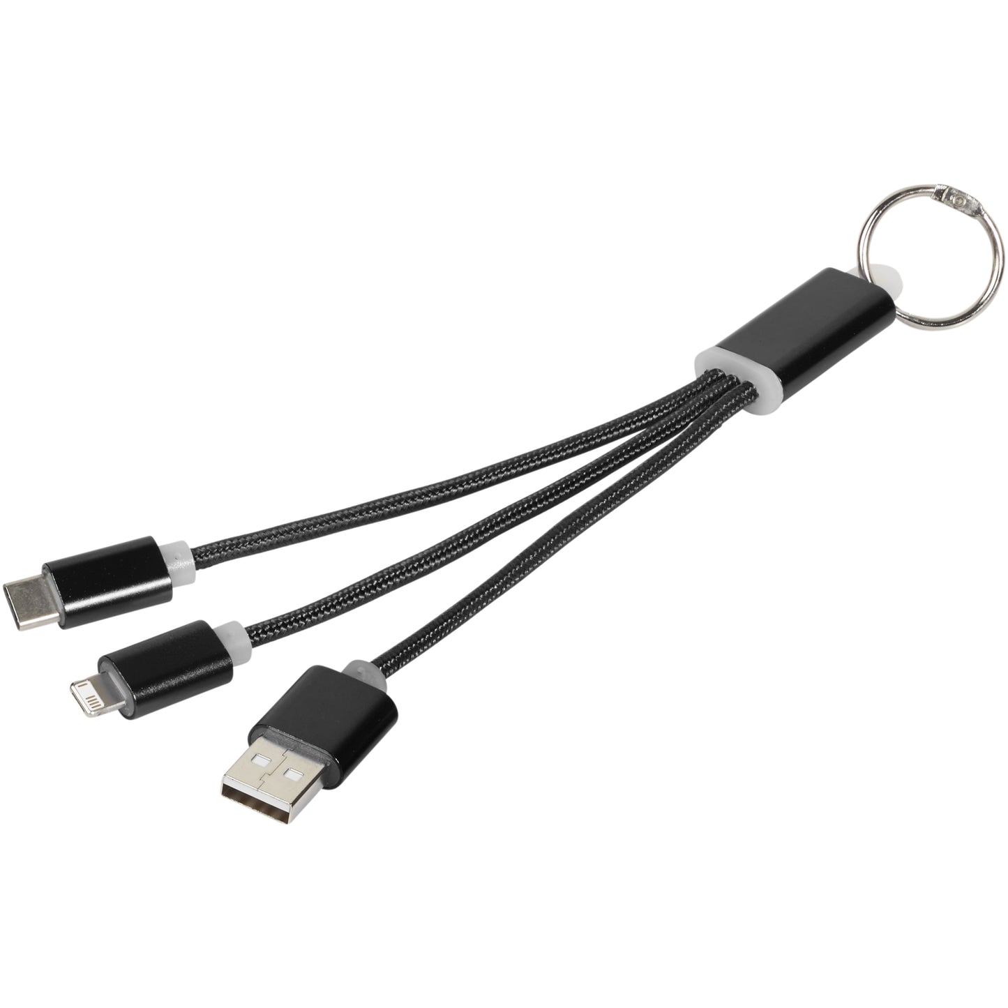 Metal 3-i-1 laddningskabel med nyckelring