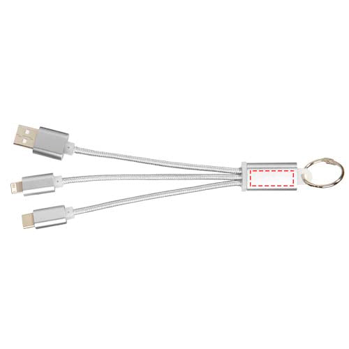 Metal 3-i-1 laddningskabel med nyckelring