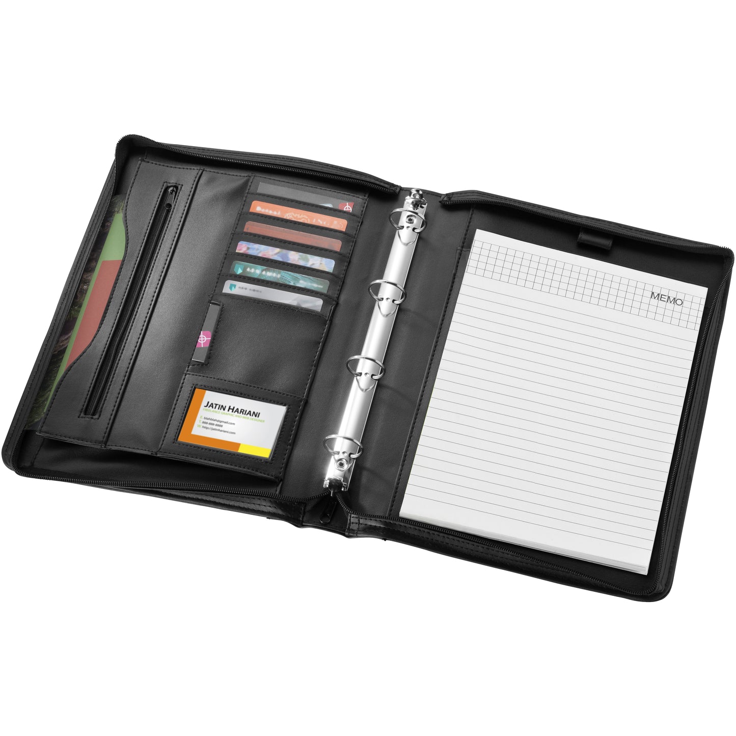 Ebony A4-mapp med handtag