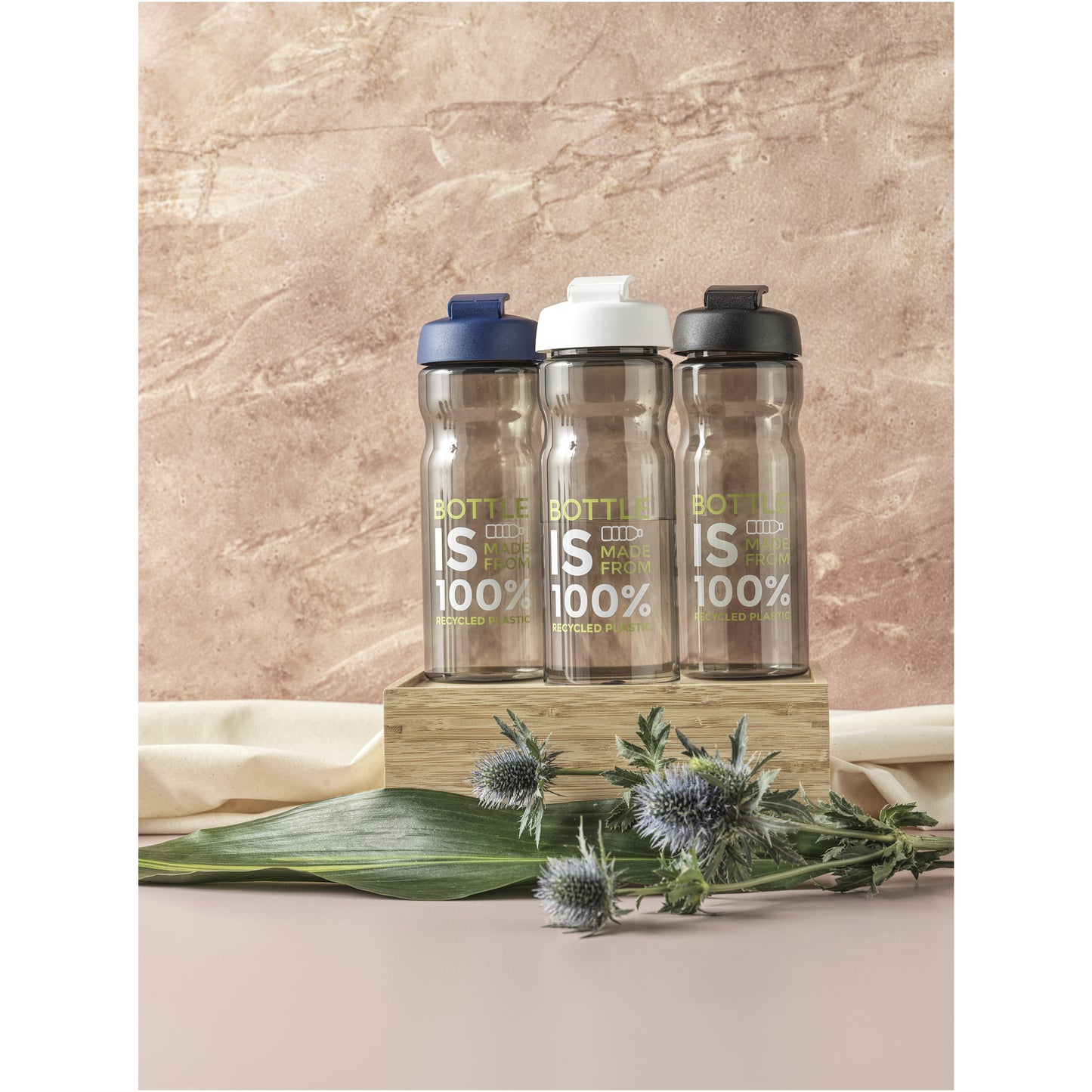 H2O Active® Eco Base 650 ml sportflaska med uppfällbart lock