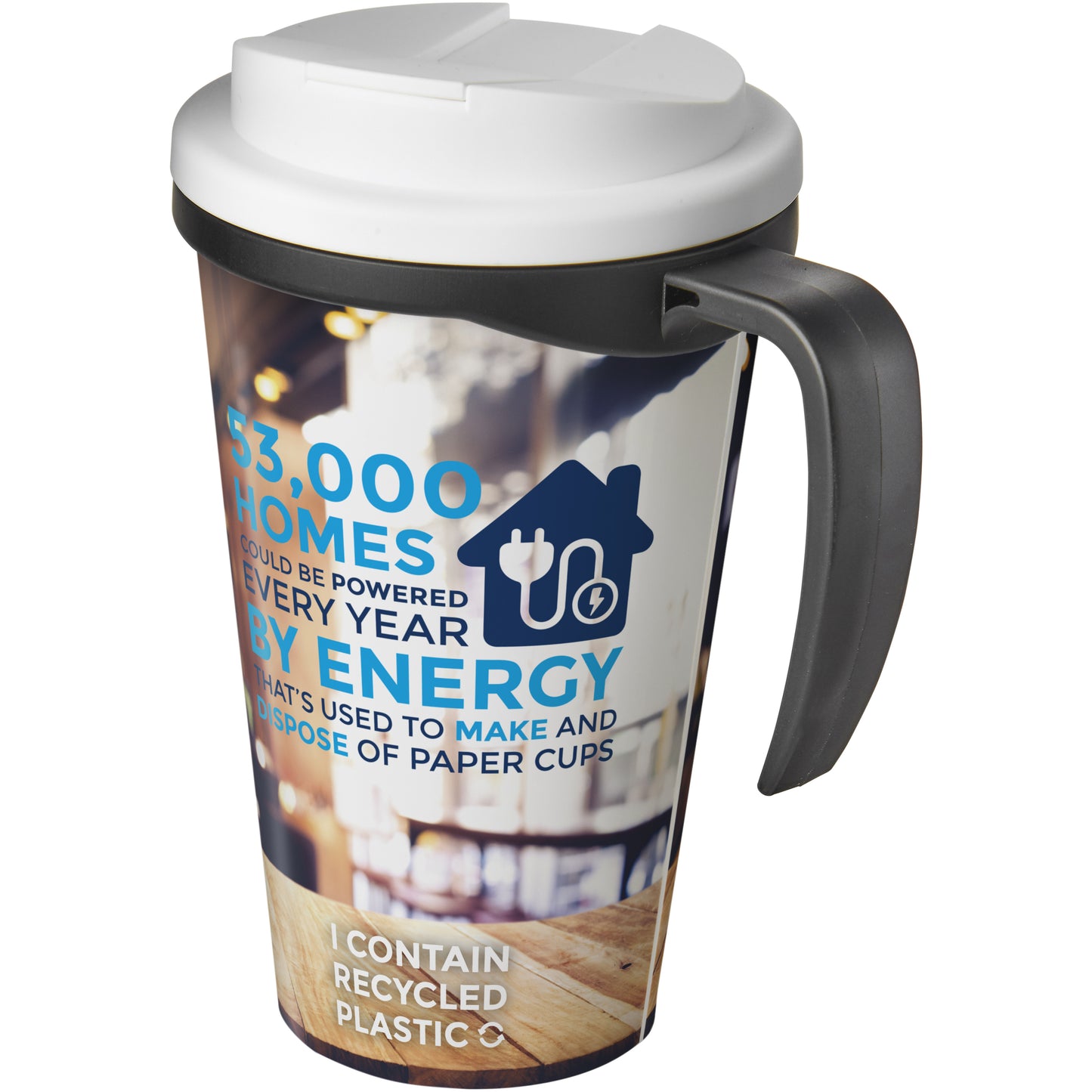 Brite-Americano® Grande 350 ml mugg med spillsäkert lock