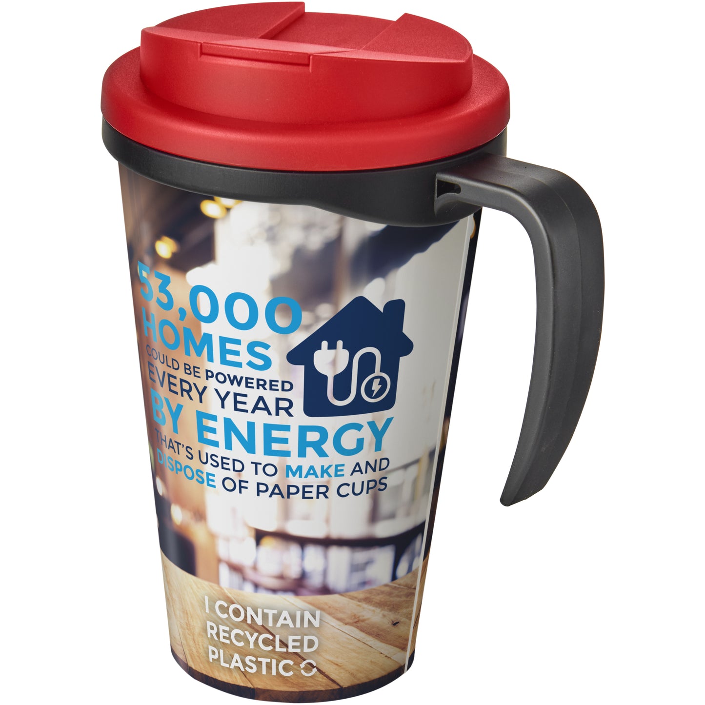 Brite-Americano® Grande 350 ml mugg med spillsäkert lock