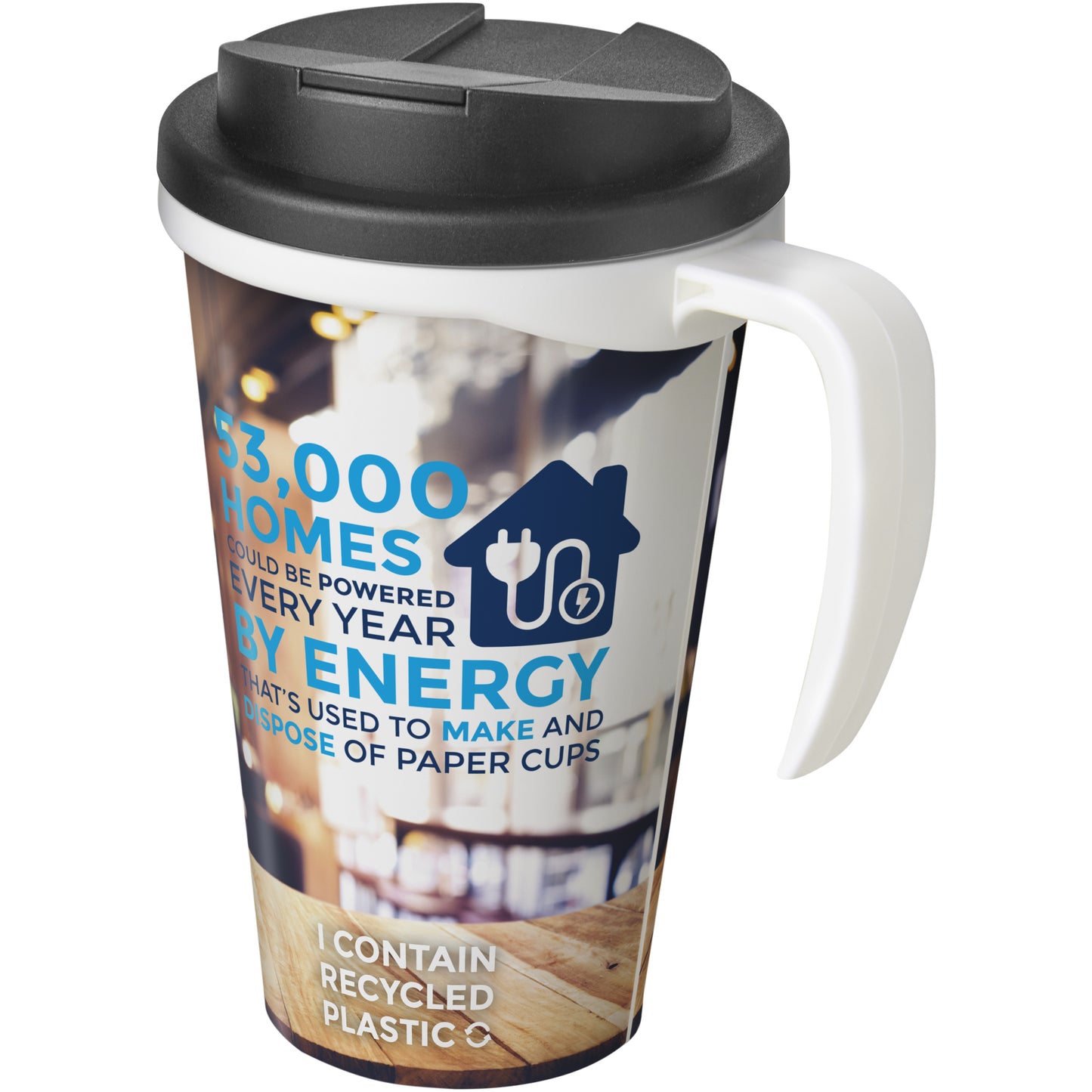 Brite-Americano® Grande 350 ml mugg med spillsäkert lock